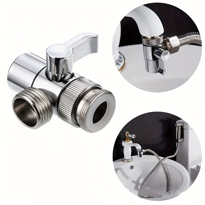 Easy-Install Zinc Alloy Faucet Adapter - 1/4 Turn Valve for Kitchen & Bathroom Sinks, Durable Rust-Resistant Connector with M22 x M24 Connection