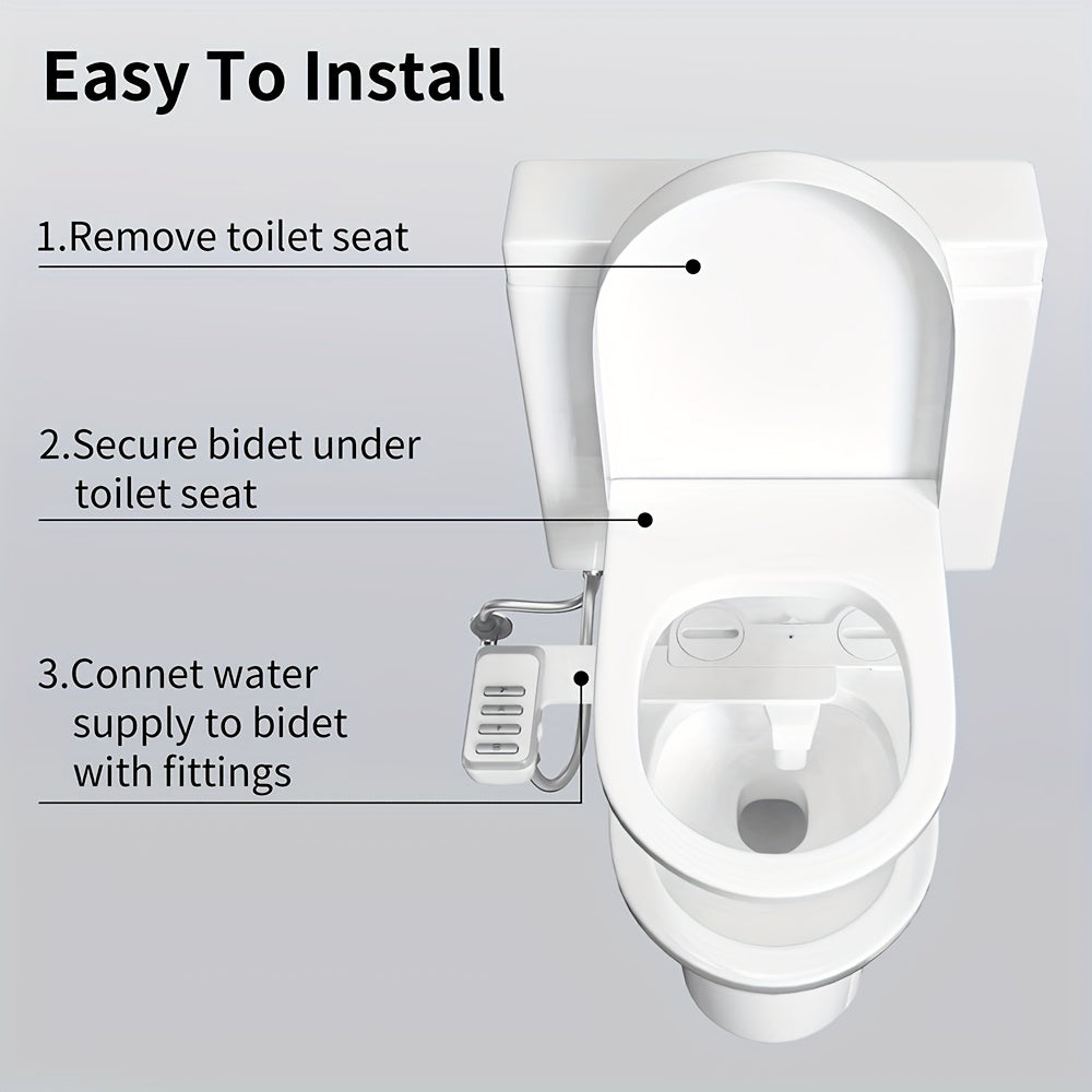 Bidet Body Works Toilet Bidet Seat Bidet Attachment Bidet Sprayer Jet Spray for Butt Washing Dual Nozzles Self Cleaning Water Pressure adjustable Detachable Design for Easy Daily Cleaning Bidet for Toilet