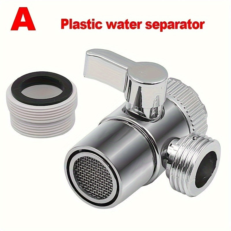 Easy-Install Zinc Alloy Faucet Adapter - 1/4 Turn Valve for Kitchen & Bathroom Sinks, Durable Rust-Resistant Connector with M22 x M24 Connection