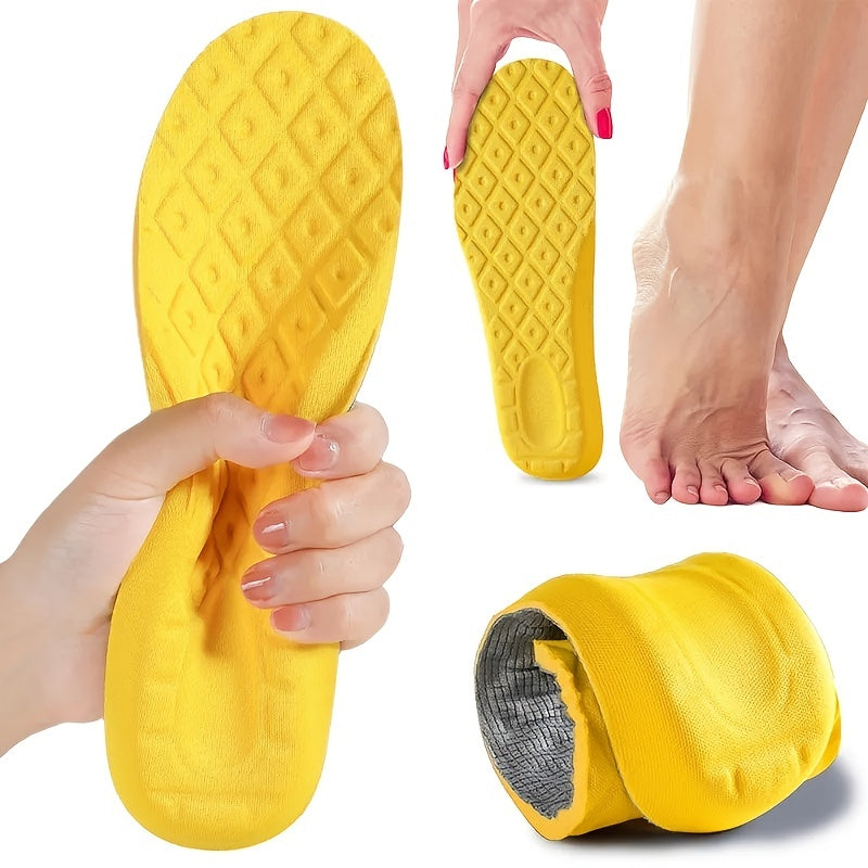 2pcs () Set Sports Insoles For Feet Super Soft Running Insoles Shock Absorption Basket Sole Arch Support Orthopedic Inserts