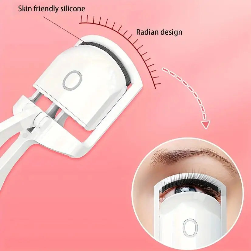 1PC  Use electric eyelash curler, long-lasting curling, quick preheating for 10 seconds, portable travel and make-up with you.