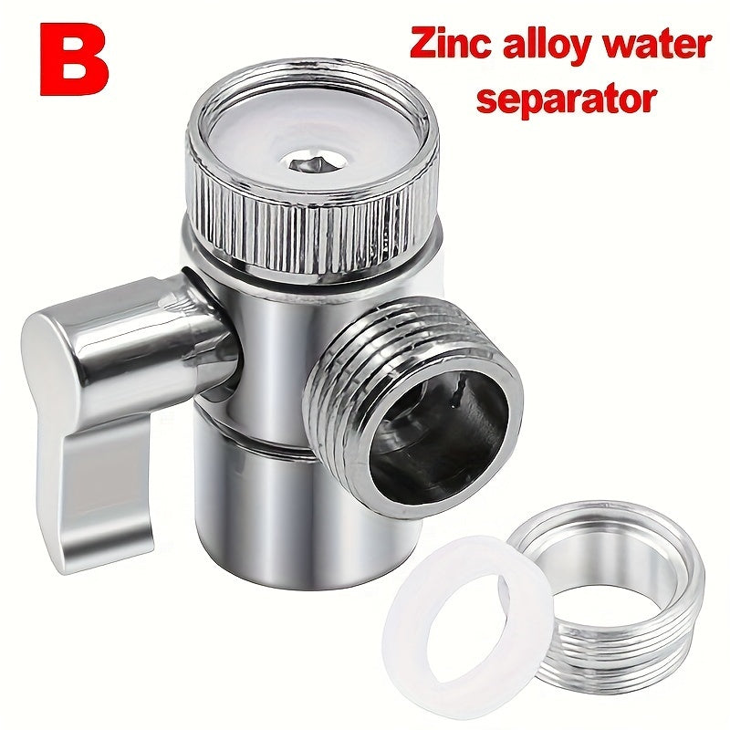 Easy-Install Zinc Alloy Faucet Adapter - 1/4 Turn Valve for Kitchen & Bathroom Sinks, Durable Rust-Resistant Connector with M22 x M24 Connection